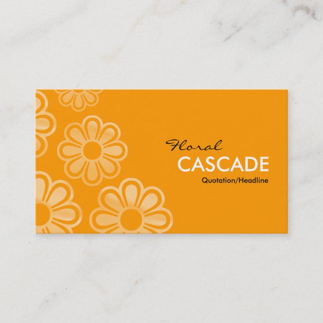 Carte De Visite Cascade florale - Orange (Devant)
