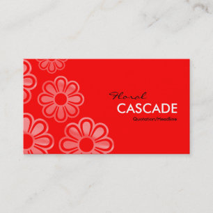 Carte De Visite Cascade florale - Rouge