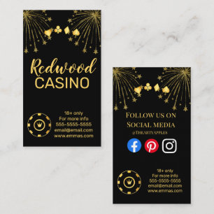 Carte De Visite casino gambling hôtel organisateur d'événements