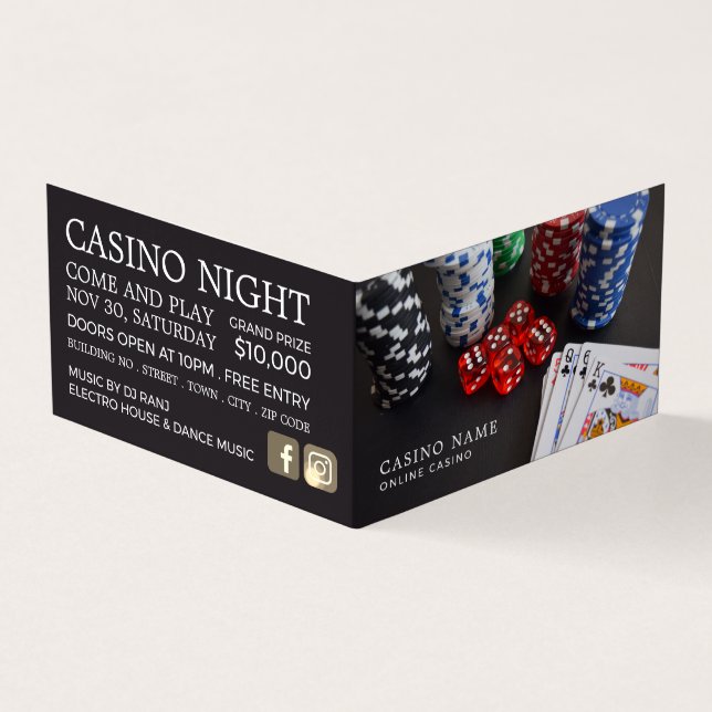 Carte De Visite Casino Scene, Casino Manager Détail (Extérieur)
