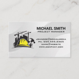 Carte De Visite Casque de chantier Chantier de construction Ma
