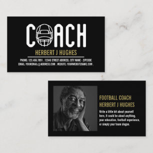 Carte De Visite Casque de football, footballeur, Football Coach Ph