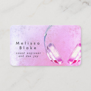 Carte De Visite casque violet dee jay