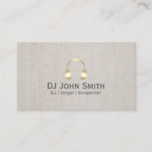 Carte De Visite Casques DJ Dee Jay Elegant Linen