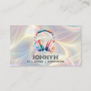 Carte De Visite Casques modernes DJ Songwriter Music Singer