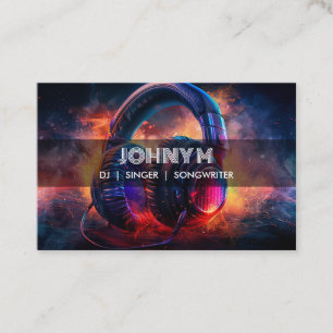 Carte De Visite Casques modernes DJ Songwriter Music Singer