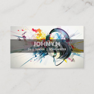 Carte De Visite Casques modernes DJ Songwriter Music Singer