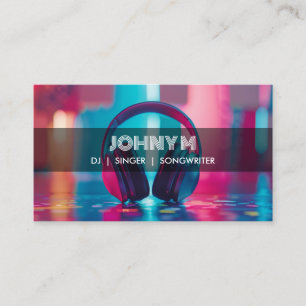 Carte De Visite Casques modernes DJ Songwriter Music Singer
