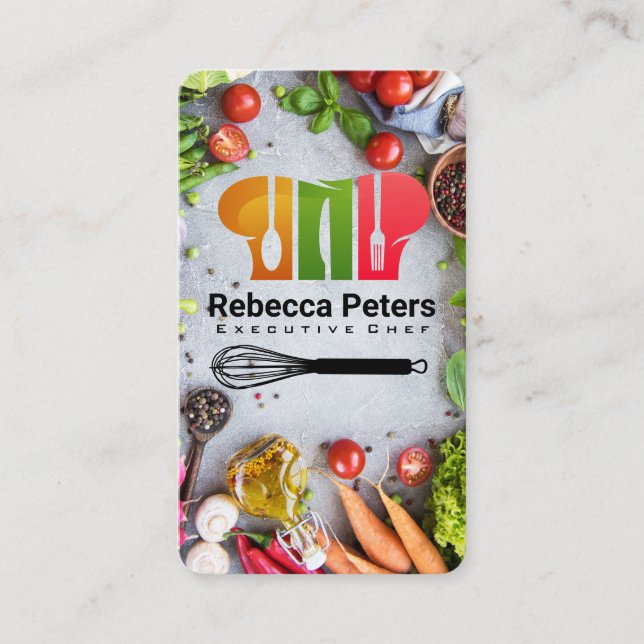 Carte De Visite Casquette de Chef | Restaurant Culinaire (Devant)