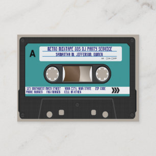 Carte De Visite Cassette Audio Rétro Années 80