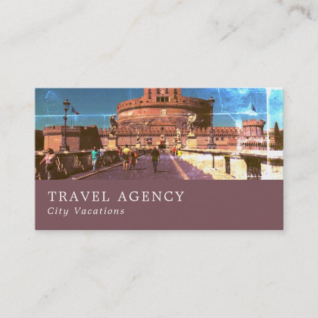 Carte De Visite Castel Sant'Angelo, Rome, Italie, agent de voyage (Devant)