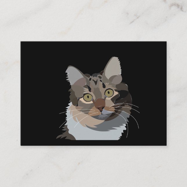 Carte De Visite Cat Animal Animaux Animaux de compagnie Illustrati (Devant)
