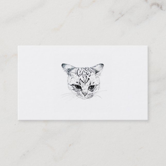 Carte De Visite cat face (Devant)