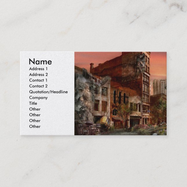 Carte De Visite Catastrophe - Pittsburgh, PA - Le bogue Y2K (Devant)