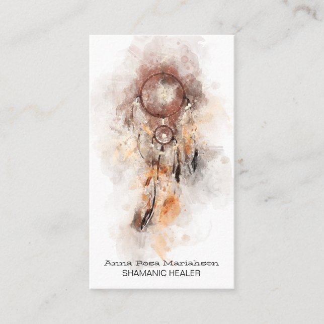 Carte De Visite *~* Catcher de rêve chamanique sacré - Shaman trib (Devant)