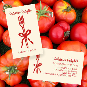 Carte De Visite Catering Chef Organisation d'événements Préparatio