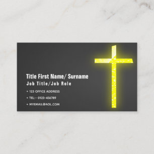 Carte De Visite Catholique Prêtre Église Foi Contact