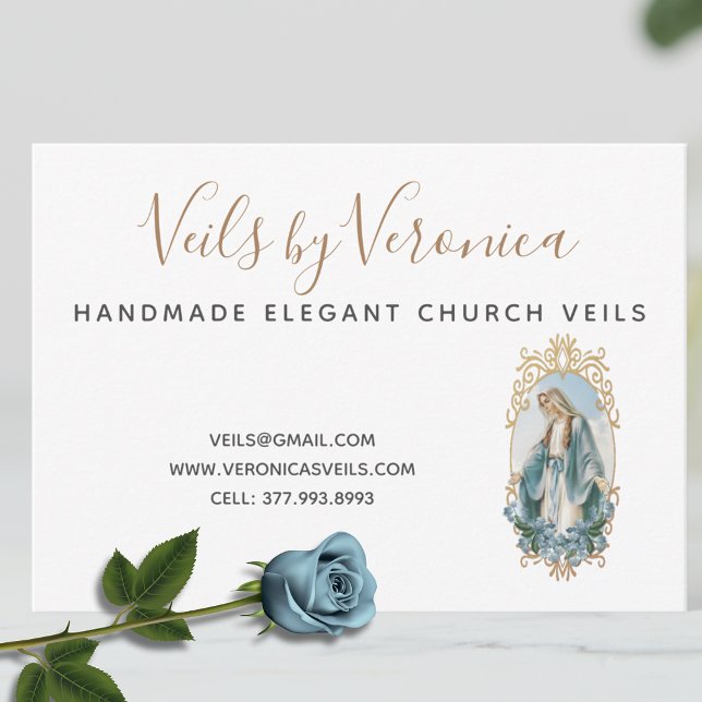 Carte De Visite Catholique Vierge Marie Religieux Chrétien (Créateur téléchargé)