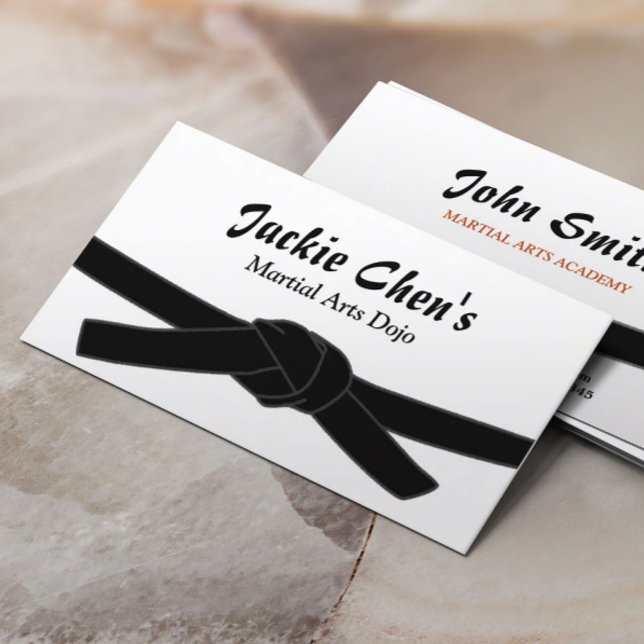 Carte De Visite Ceinture noire Master Arts Martiaux Dojo Professio (Créateur téléchargé)