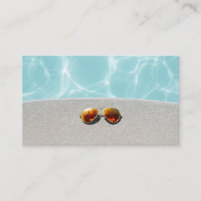 Carte De Visite Célébration de la fête de la piscine Retrouvez ens (Devant)