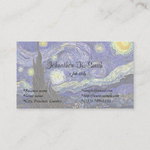 Carte De Visite Célèbre art Starry Night