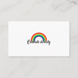 Carte De Visite Célébrer la diversité Rainbow Lgbt