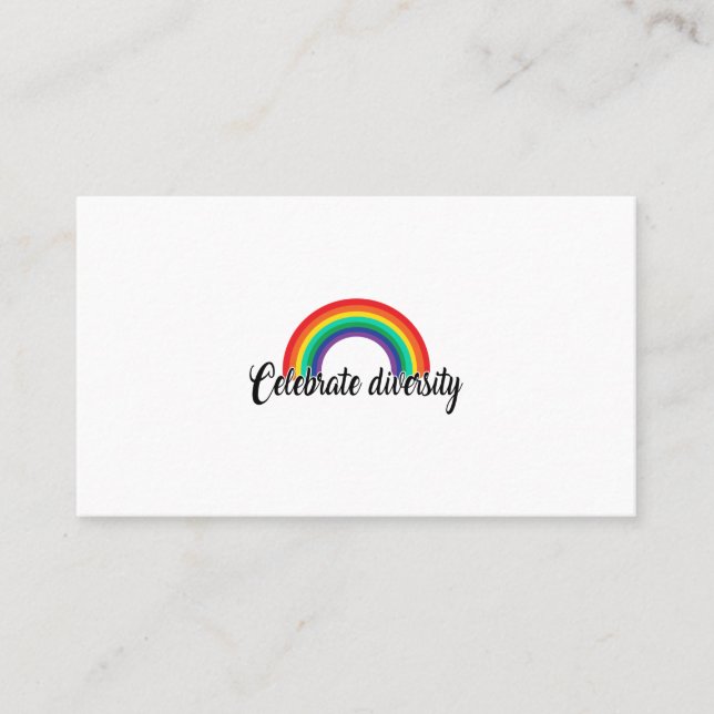 Carte De Visite Célébrer la diversité Rainbow Lgbt (Devant)