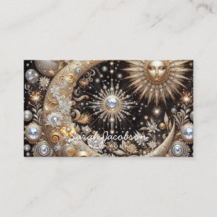 Carte de visite céleste Boho – Ciel nocturne cosmi