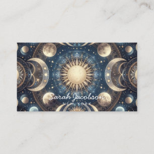 Carte de visite céleste Boho – Ciel nocturne cosmi
