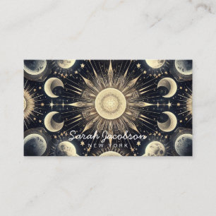 Carte de visite céleste boho – Ciel nocturne cosmi