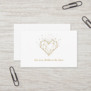 Carte De Visite Celestial Heart Constellation Greeting Card - love