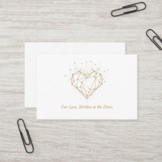 Carte De Visite Celestial Heart Constellation Greeting Card - love