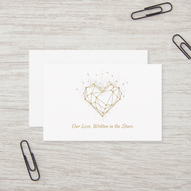 Carte De Visite Celestial Heart Constellation Greeting Card - love (Devant/Arrière en situation)