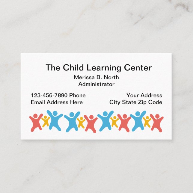 Carte De Visite Centre d'apprentissage de la garde d'enfants (Devant)