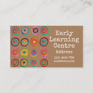 Carte De Visite Centre d'apprentissage préscolaire Garderie