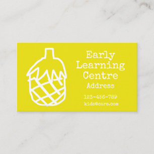 Carte De Visite Centre d'apprentissage préscolaire Jaune
