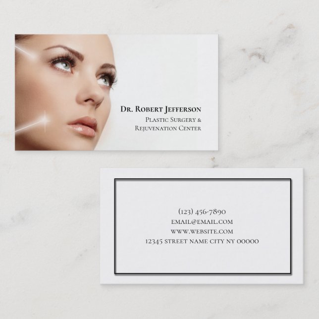 Carte De Visite Centre de chirurgie et de rajeunissement en plasti (Devant / Derrière)