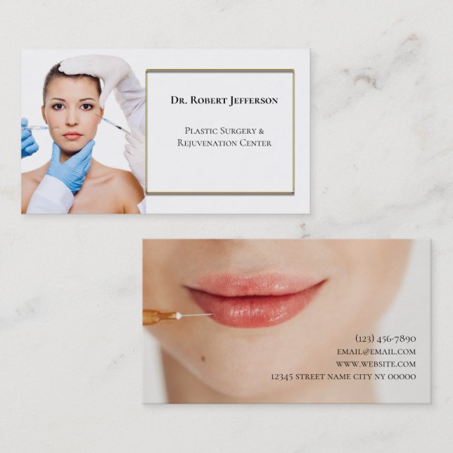 Carte De Visite Centre de chirurgie et de rajeunissement en plasti (Devant / Derrière)