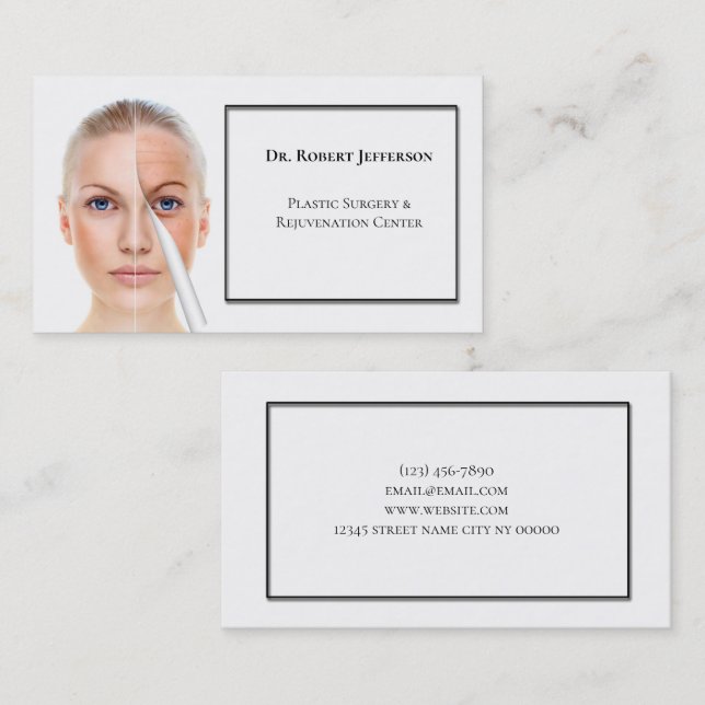 Carte De Visite Centre de chirurgie et de rajeunissement en plasti (Devant / Derrière)