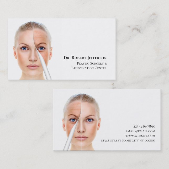 Carte De Visite Centre de chirurgie et de rajeunissement en plasti (Devant / Derrière)