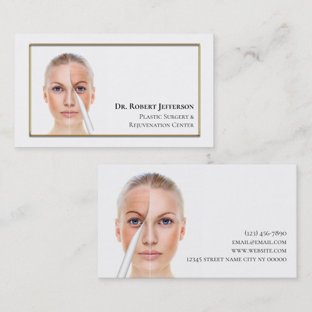 Carte De Visite Centre de chirurgie et de rajeunissement en plasti (Devant / Derrière)