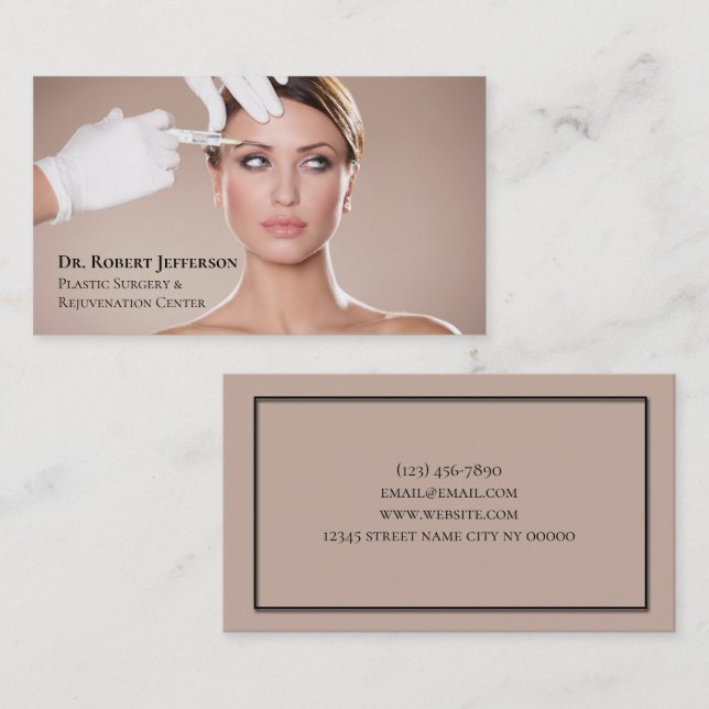 Carte De Visite Centre de chirurgie et de rajeunissement en plasti (Devant / Derrière)