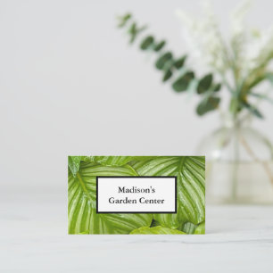 Carte De Visite Centre de Jardin Photographique Feuille Vert 