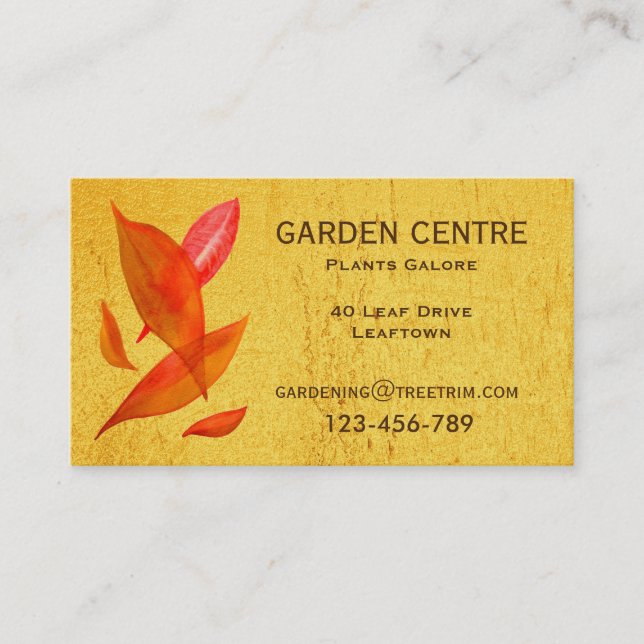 Carte De Visite Centre de jardin Plantes et arbres (Devant)