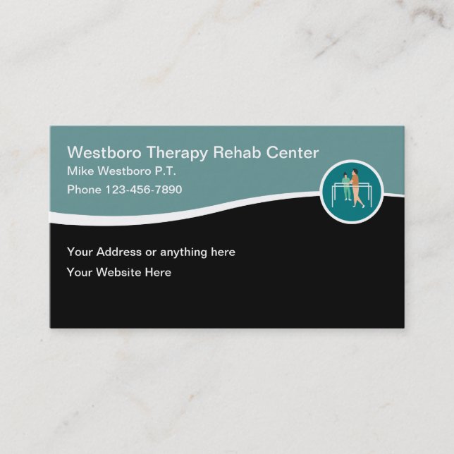 Carte De Visite Centre de réadaptation de physiothérapie Médicale (Devant)