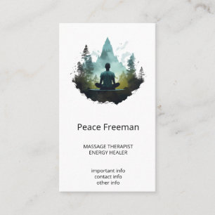 Carte De Visite Centre Intérieur Méditation en Forêt