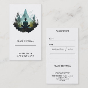 Carte De Visite Centre Intérieur Méditation en Forêt