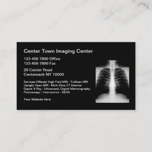 Carte De Visite Centre Médicale de représentation de radiologie