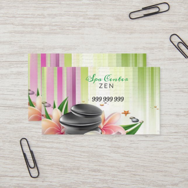 Carte De Visite Centre spa (Devant/Arrière en situation)