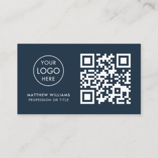 Carte De Visite CEO Professional QR Code Logo Moderne